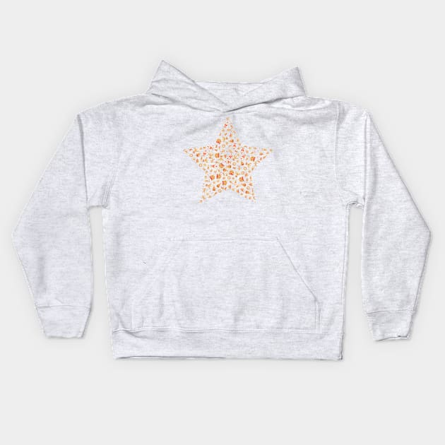 Christmas Gingerbread Star Kids Hoodie by Sanu Designs